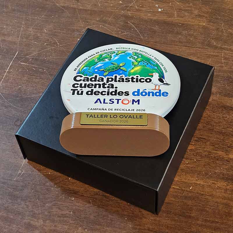 Galvano personalizado para años de servicio en Chile
