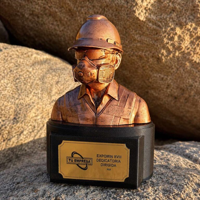 minero galvano broncerias chile idea trofeo cobre